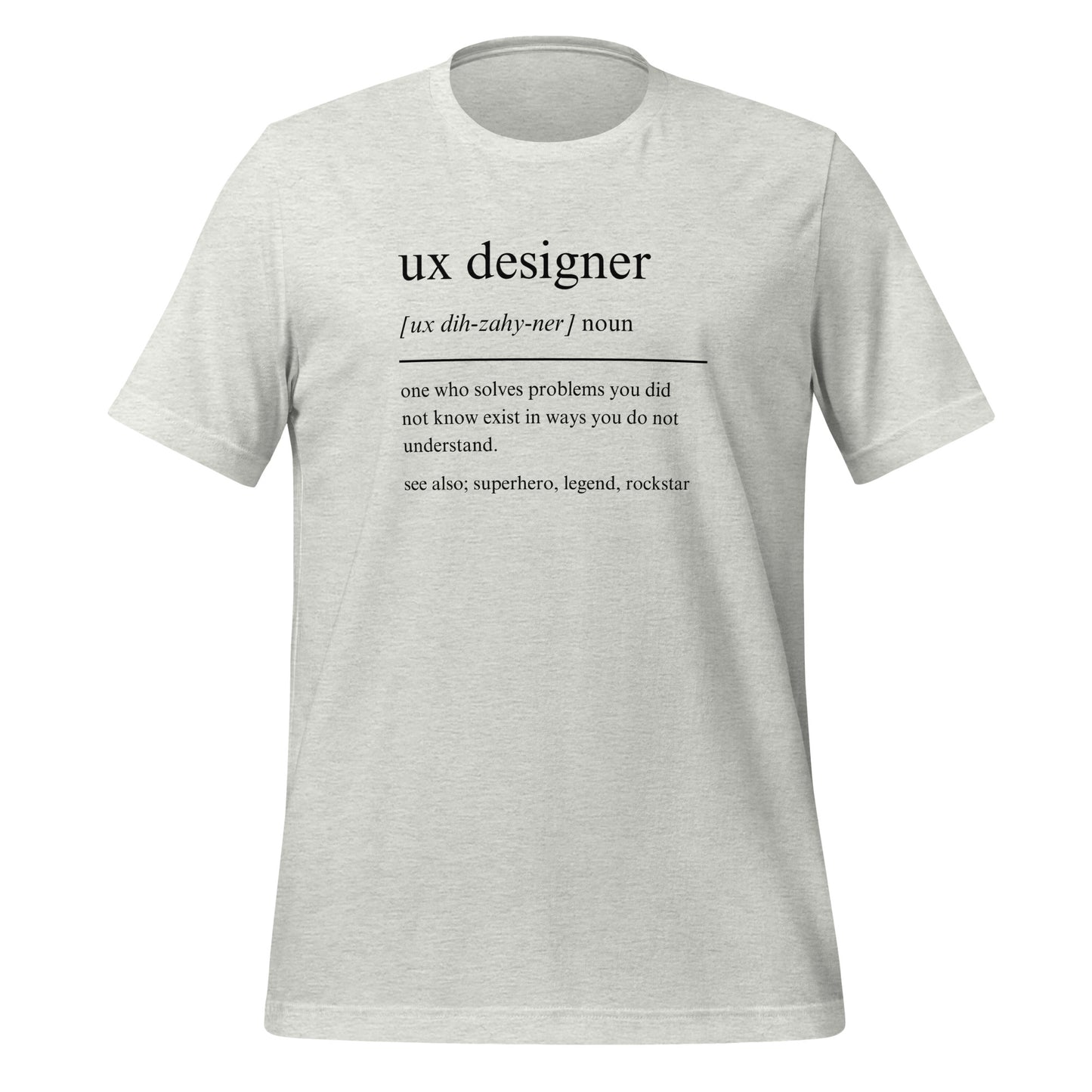 UX DESIGNER: PROBLEM-SOLVING SUPERHERO Unisex t-shirt