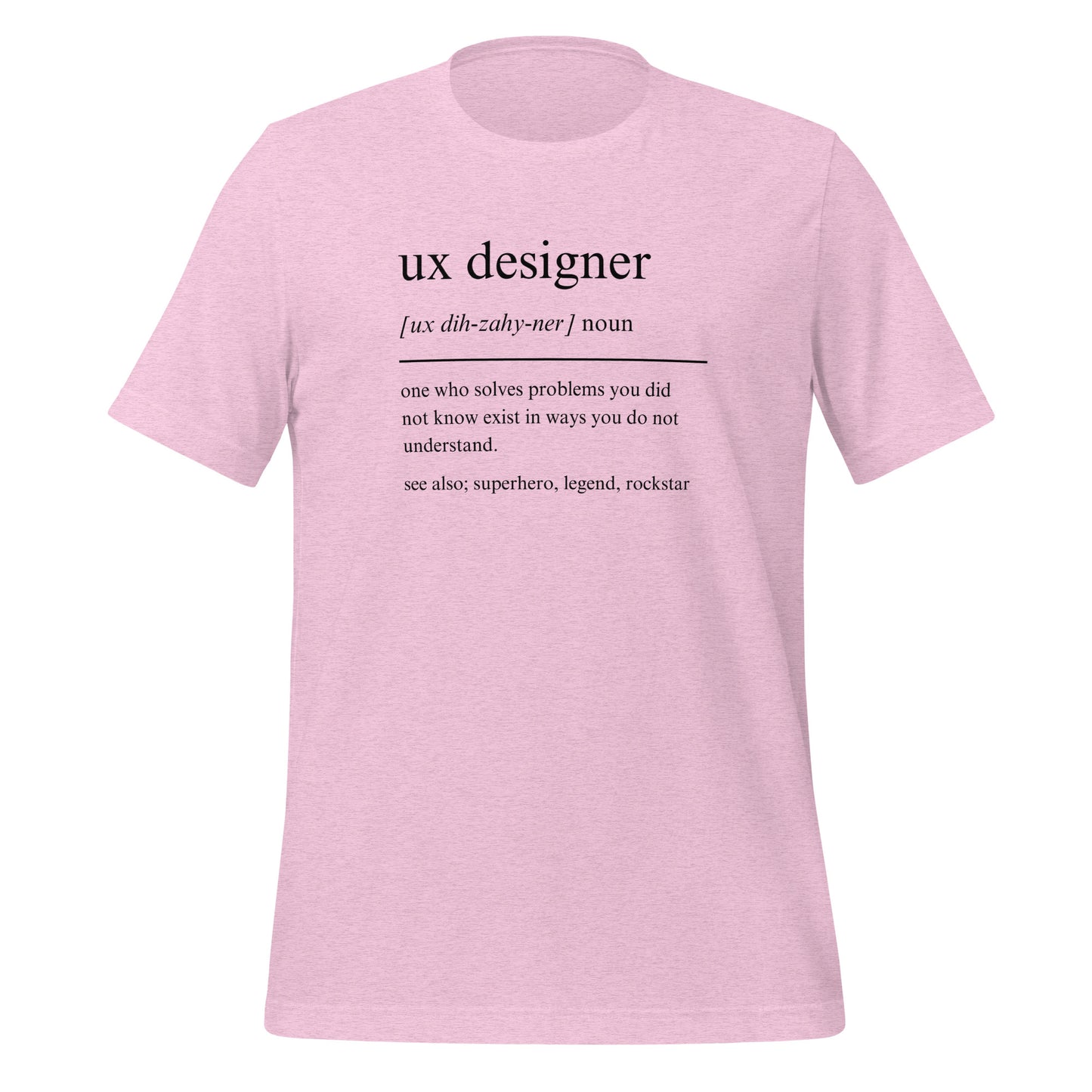 UX DESIGNER: PROBLEM-SOLVING SUPERHERO Unisex t-shirt