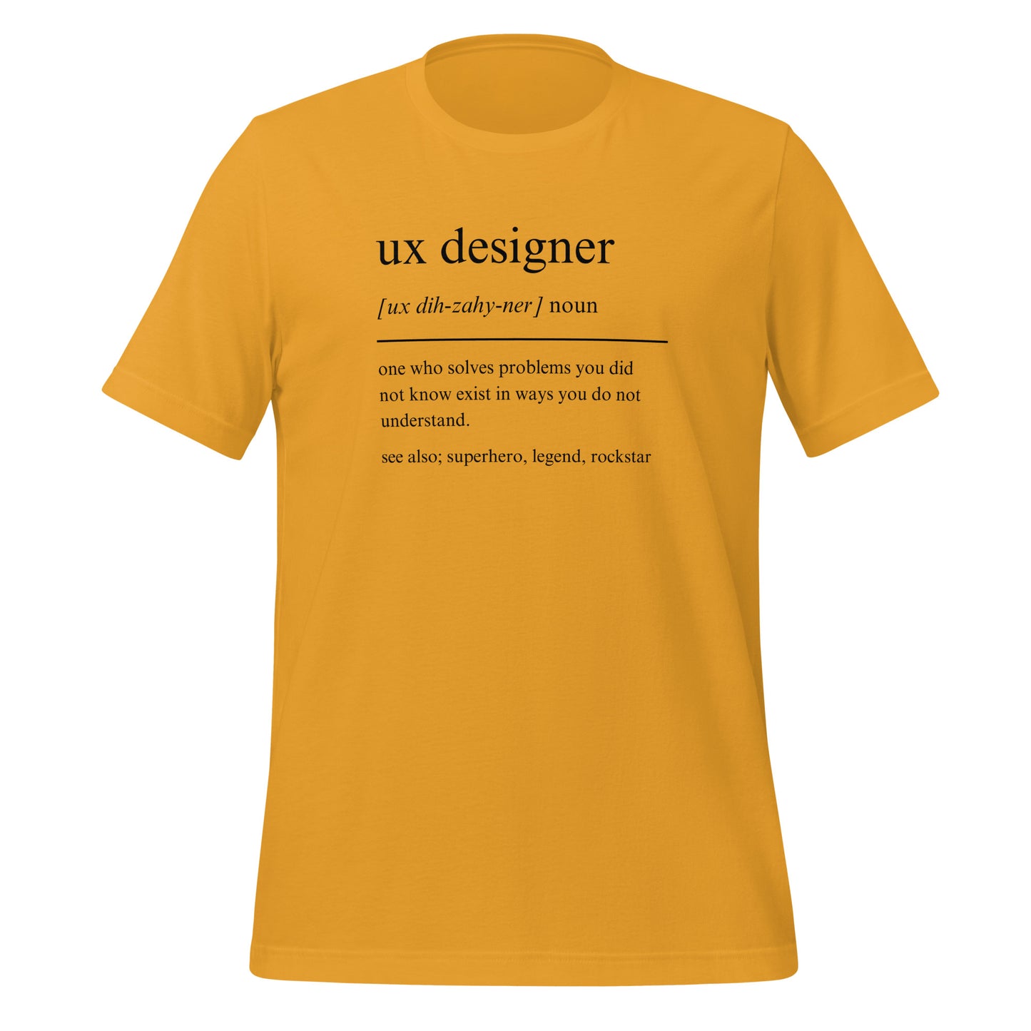 UX DESIGNER: PROBLEM-SOLVING SUPERHERO Unisex t-shirt