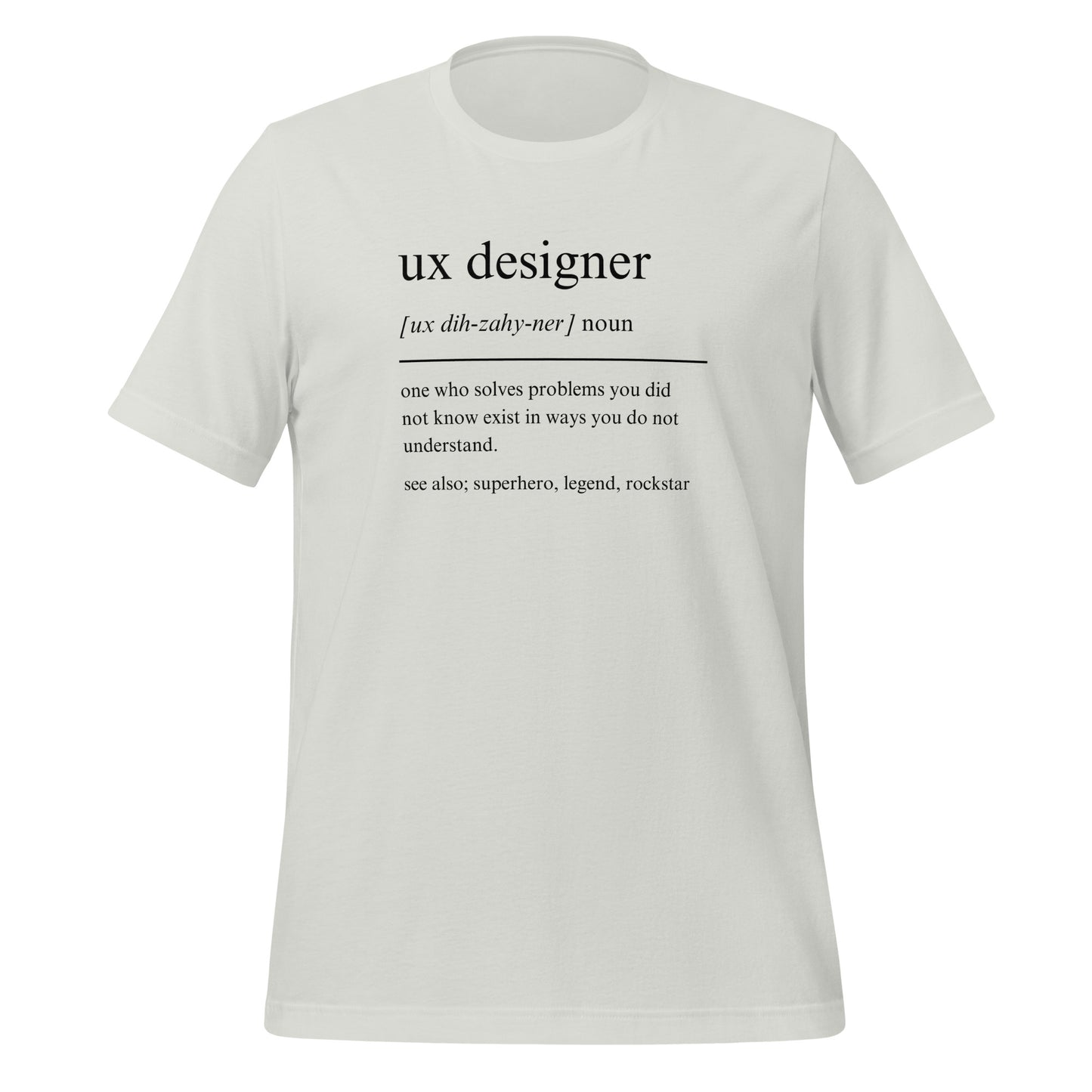 UX DESIGNER: PROBLEM-SOLVING SUPERHERO Unisex t-shirt