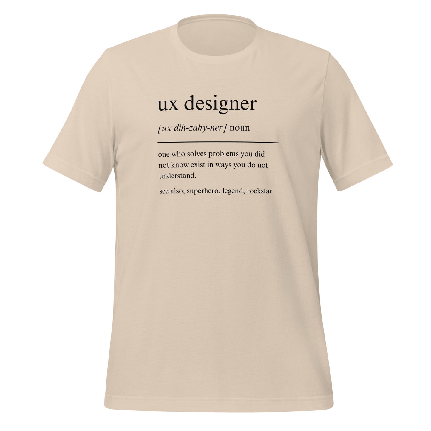 UX DESIGNER: PROBLEM-SOLVING SUPERHERO Unisex t-shirt