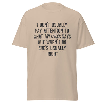 WISE WORDS: LISTENING TO THE BOSS AT HOME Men's classic tee