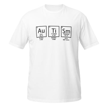 THE PERIODIC ELEMENTS OF AUTISM: CELEBRATING UNIQUENESS Short-Sleeve Unisex T-Shirt