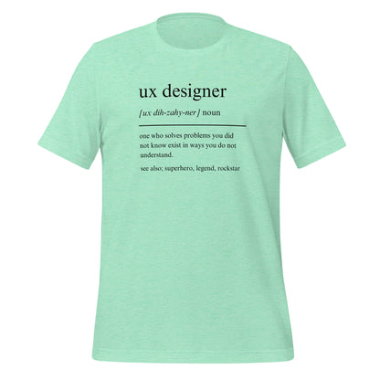 UX DESIGNER: PROBLEM-SOLVING SUPERHERO Unisex t-shirt
