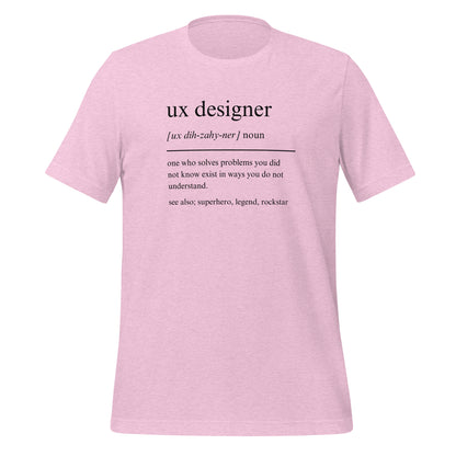 UX DESIGNER: PROBLEM-SOLVING SUPERHERO Unisex t-shirt