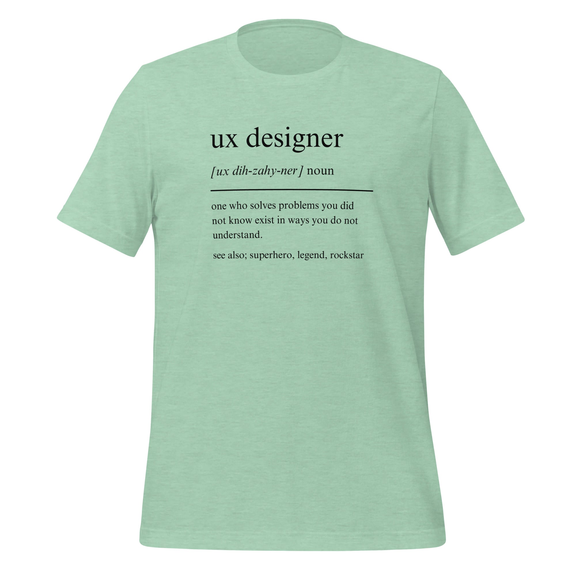 UX DESIGNER: PROBLEM-SOLVING SUPERHERO Unisex t-shirt